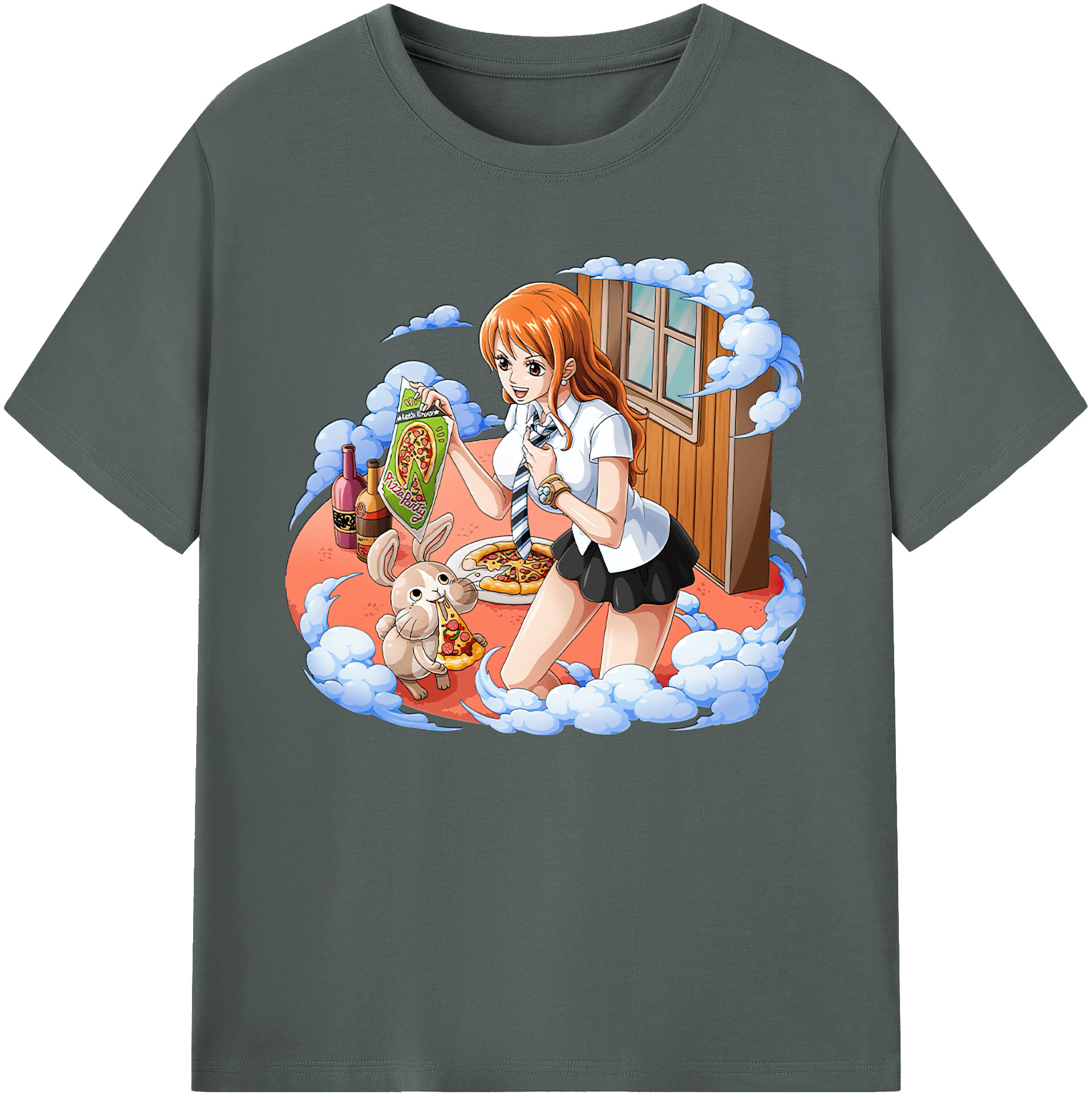 （画像用） ワンピース ナミ ONE PIECE Nami 綿100％ メンズ半袖Tシャツ｜肌触りやわらか＆通気性